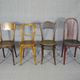 Set of 4 bistro chairs 1910/1930 curved wood, thonet, fischel etc