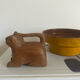 Vintage yellow seventies ceramic bowl