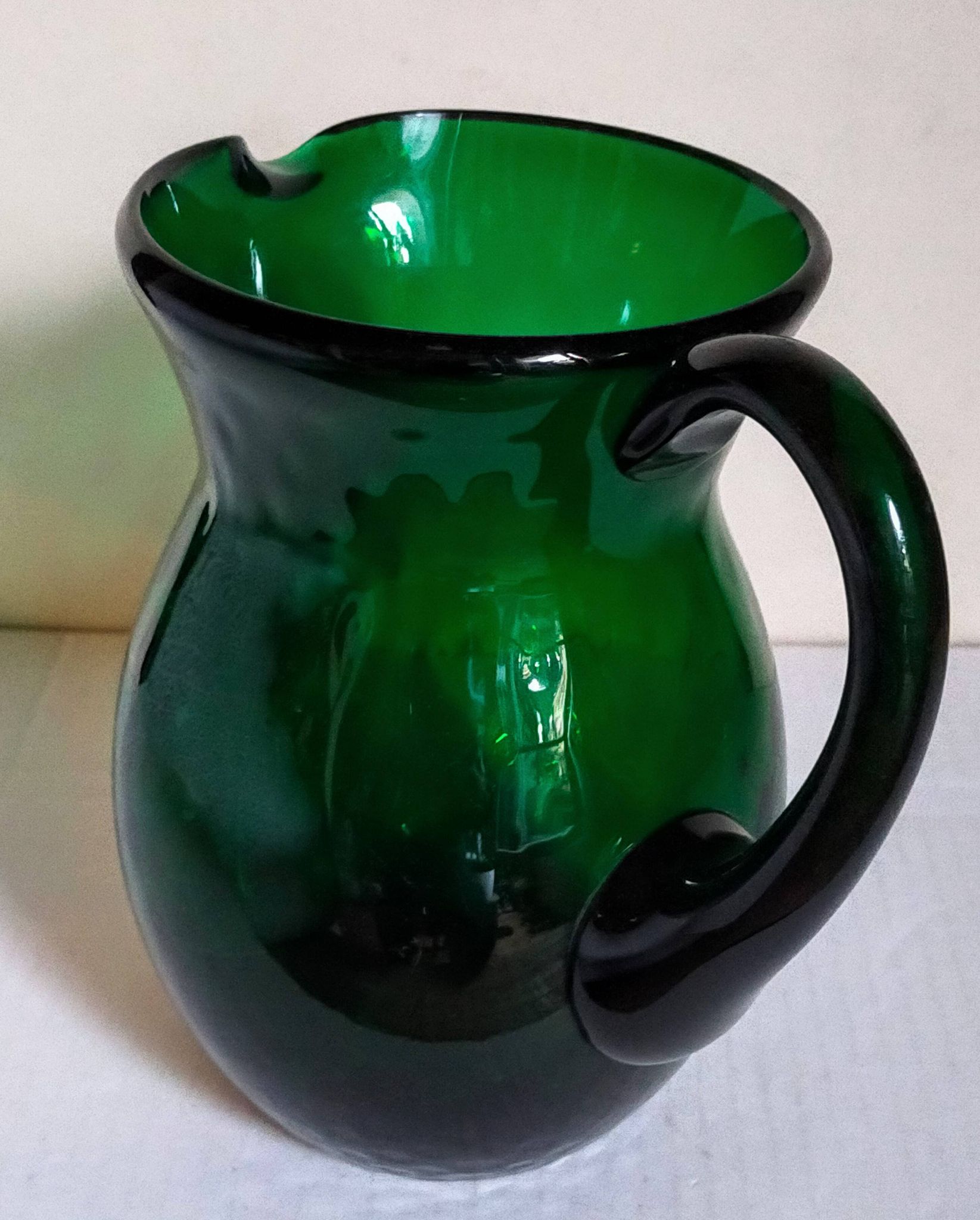 Vintage Empoli blown glass jug