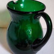 Vintage Empoli blown glass jug