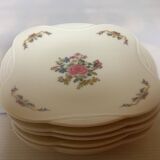 Six petites assiettes à fleurs Raynaud Limoges