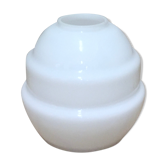 White glass suspension globe