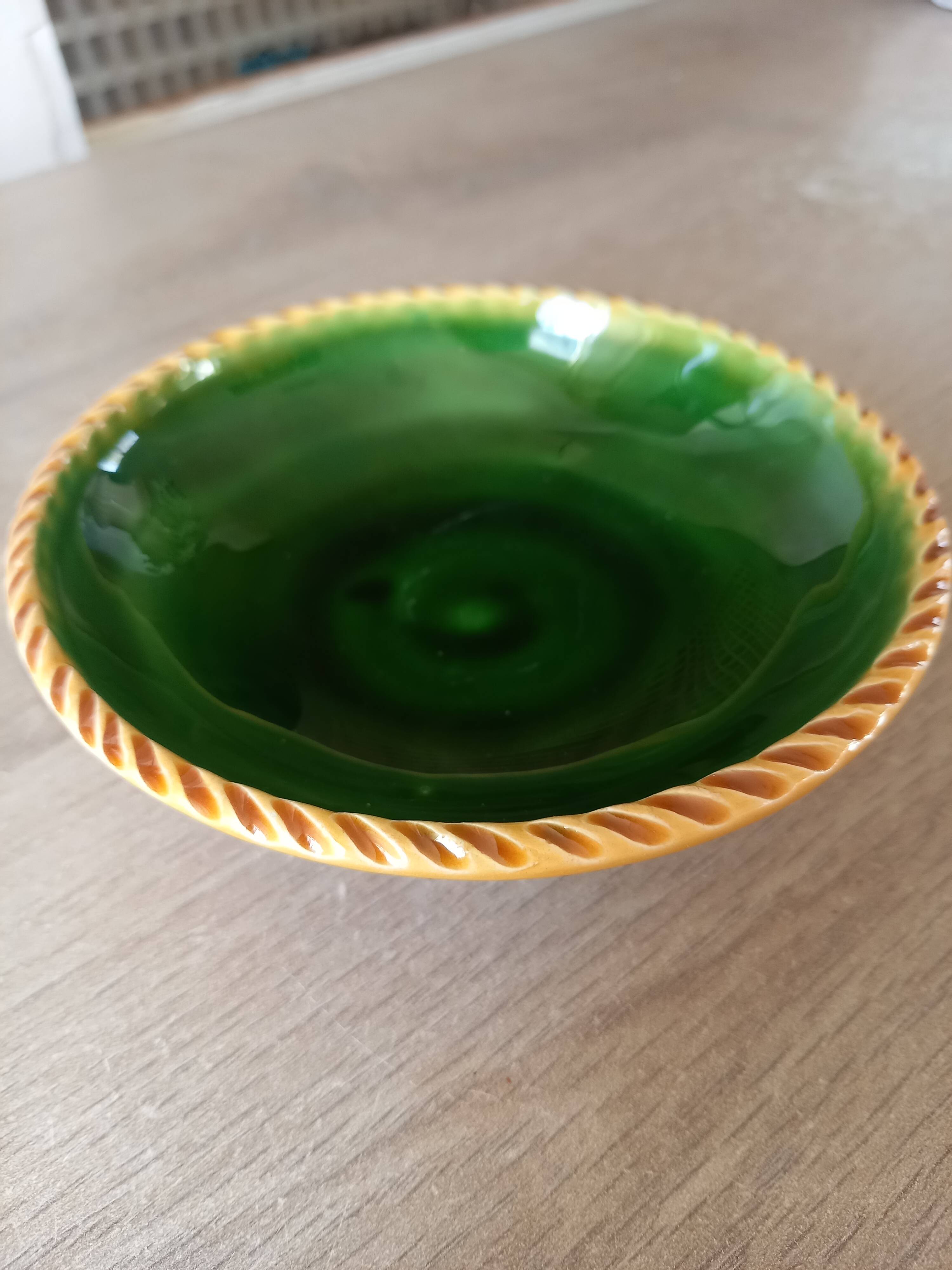 Modernist bowl by Charlotte Corbin in Paris, vintage ceramic from the 1950s.