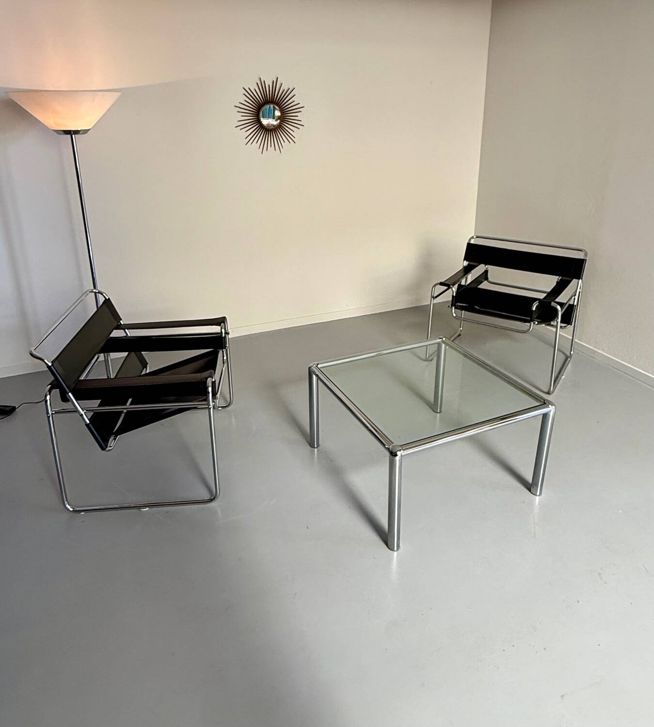 Antique glass and metal coffee table, Italian design from the 70s, vintage