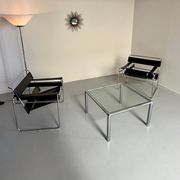 Antique glass and metal coffee table, Italian design from the 70s, vintage