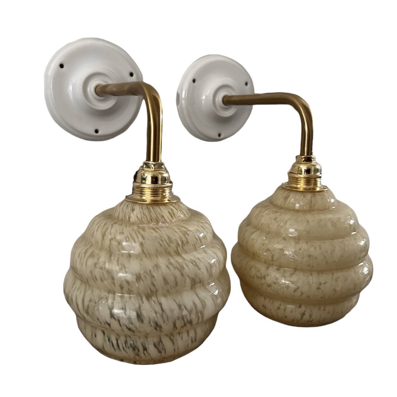 Pair of Art Deco wall lights