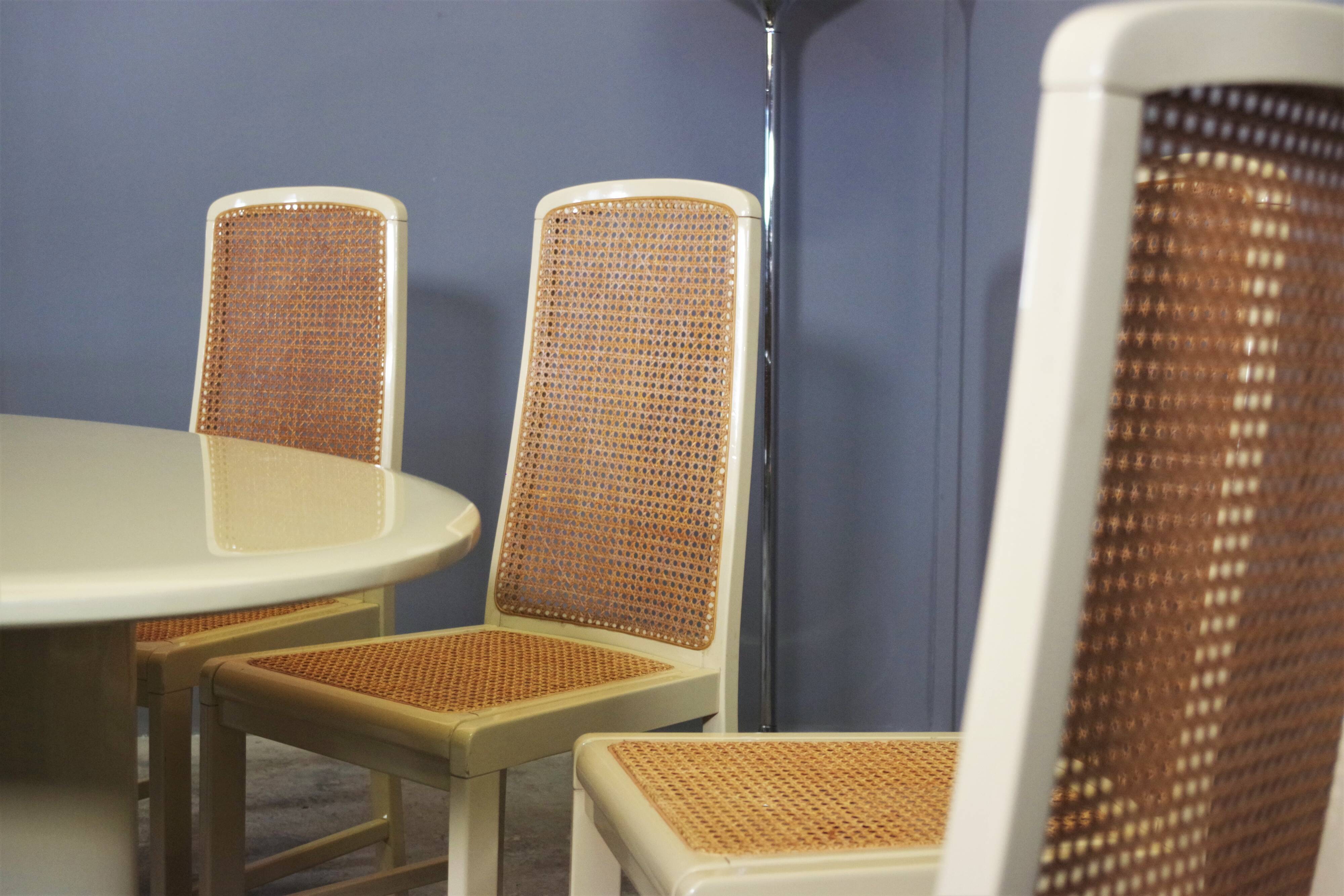 Table and 6 chairs by Mario Sabot from the 70s