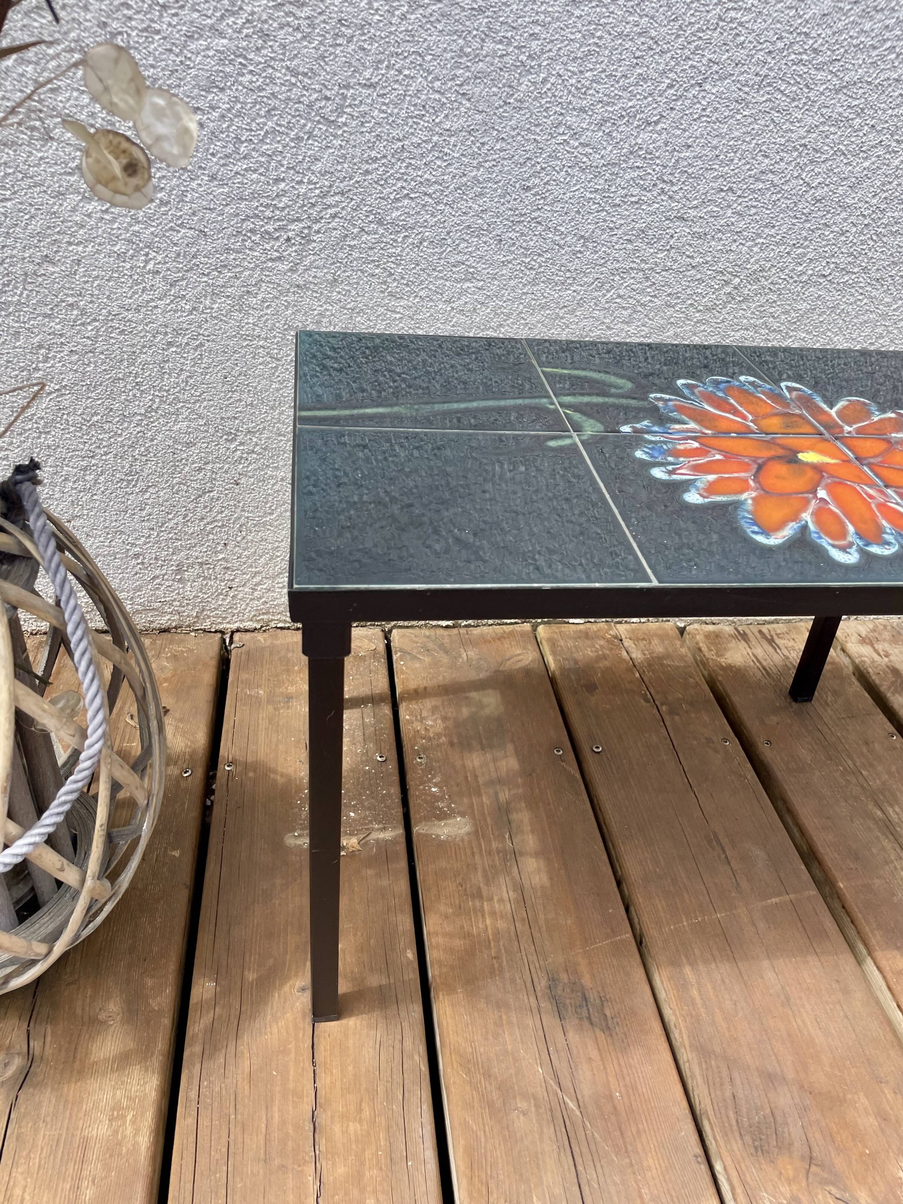 Small ceramic tile table
