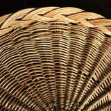 Large round wicker tray
