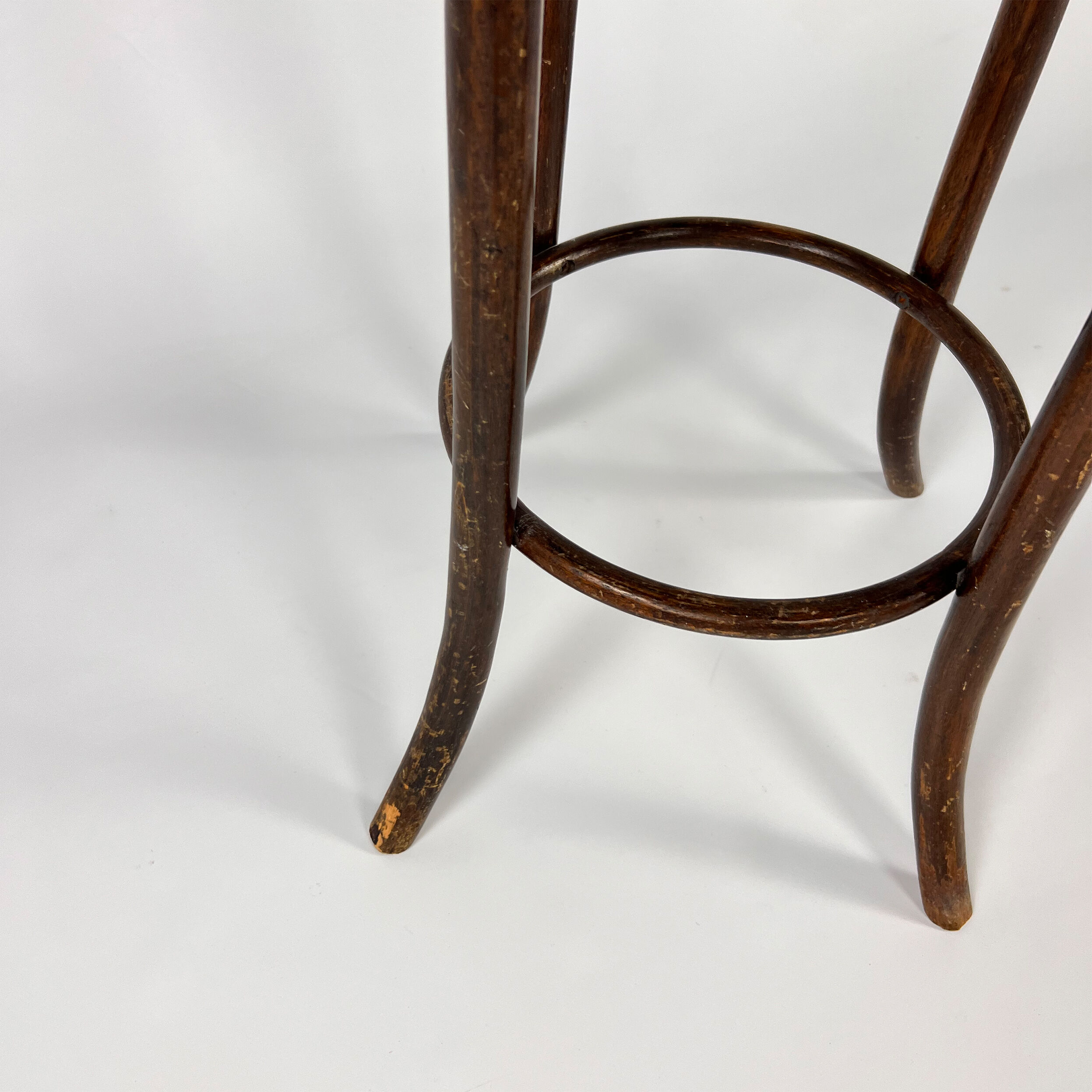 Cane and bentwood austria barstool, 1940s