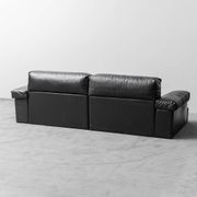 Divano modulare in pelle nera cinova anni ’70 modernariato