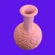 Vase soliflore rose original