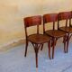 Série de 4 chaises bistrot vintage par Mahieu