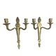 Pair of wall candle holders in bronze