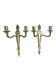 Pair of wall candle holders in bronze