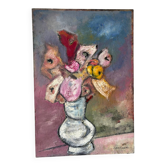 Bouquet de fleurs signé de 1969