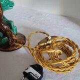 Ceramic green bear lamp