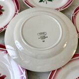set of 6 dessert plates Digoin Sarreguemines model Cibon years 30-40