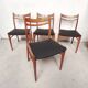 Ensemble 4 chaises scandinaves, 1960