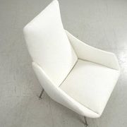 Vintage White Upholstered Armchair