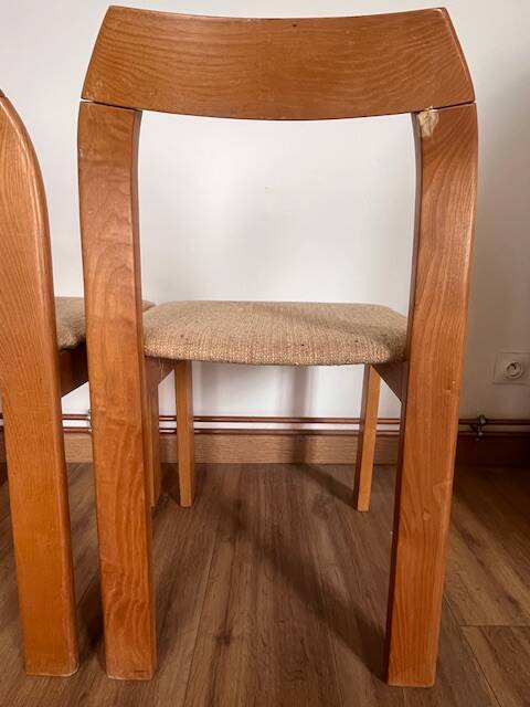 2 wooden chairs