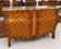 Curved door commode in marquetry in the Louis XV style – Marble top