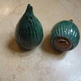 vintage ceramic salt and pepper shaker duo fig shape