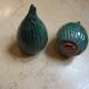 vintage ceramic salt and pepper shaker duo fig shape