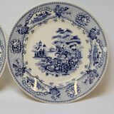 2 Antique Gilman Sacavem Statue Dinner Plates / Serving Dishes