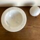 Space Age XXL ashtray in white marble, Italian design 1970.