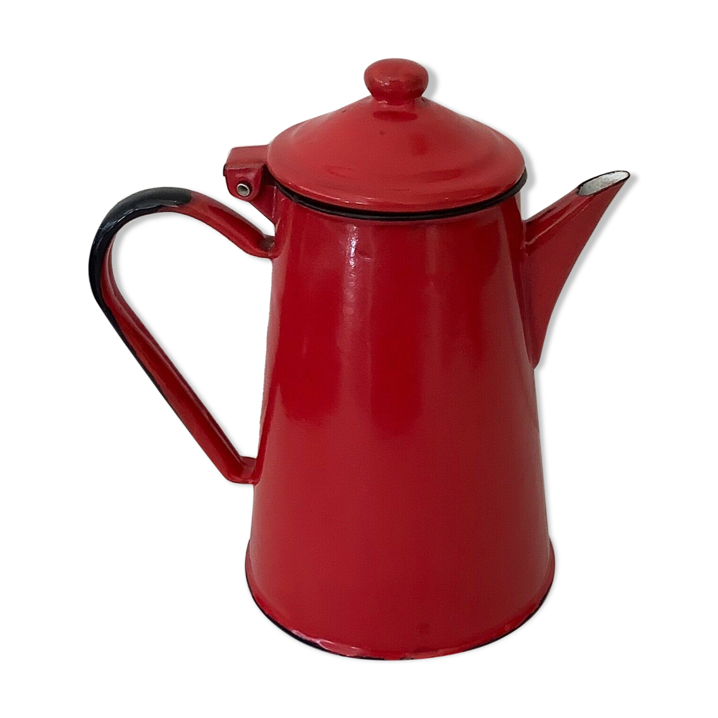 Vintage 1950 red enamelled sheet metal