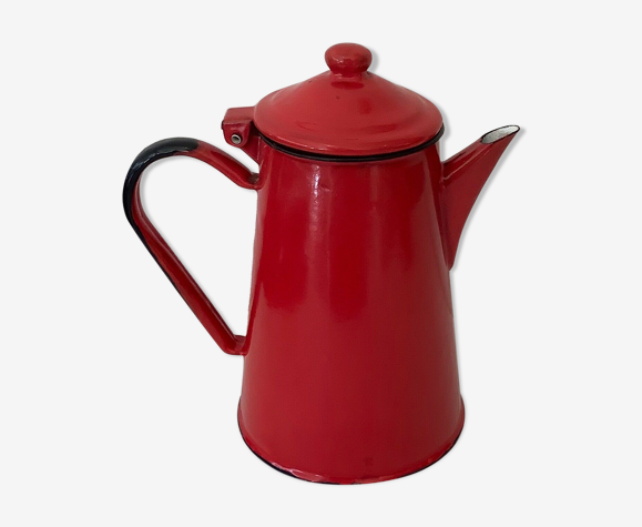 Vintage 1950 red enamelled sheet metal