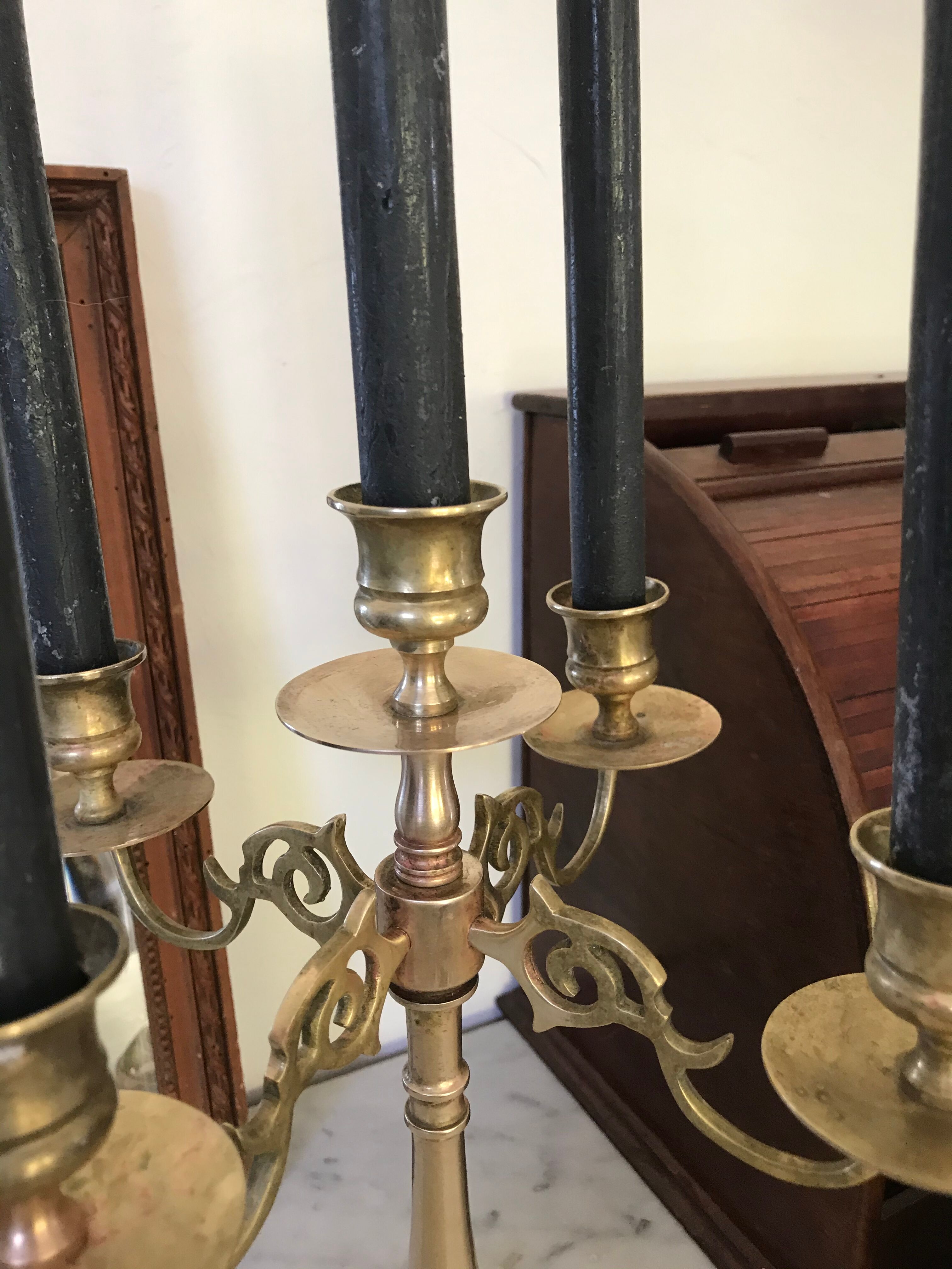 Brass chandelier 5 fires
