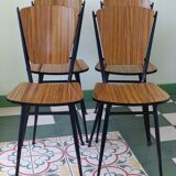 Set of 4 chairs Fusmatic in formica 60s