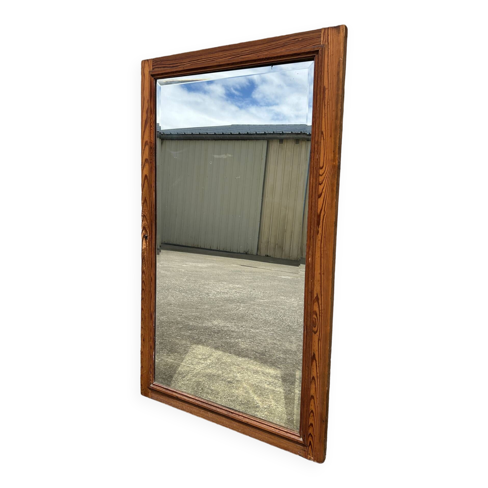 Grand miroir porte d'armoire vintage, années 40 /50