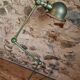 Lampe industrielle vintage Jieldé à 3 bras verte – Lampe de travail française réglable B22