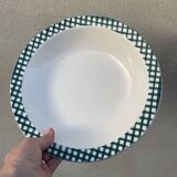 Green gingham hollow dish