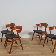 Chaises en teck danoises du milieu du siècle de Korup Stolefabrik, Danemark, 1960.