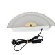 Happy Light - 'Waaier' - wandlamp - geperst glas - metaal - 90's