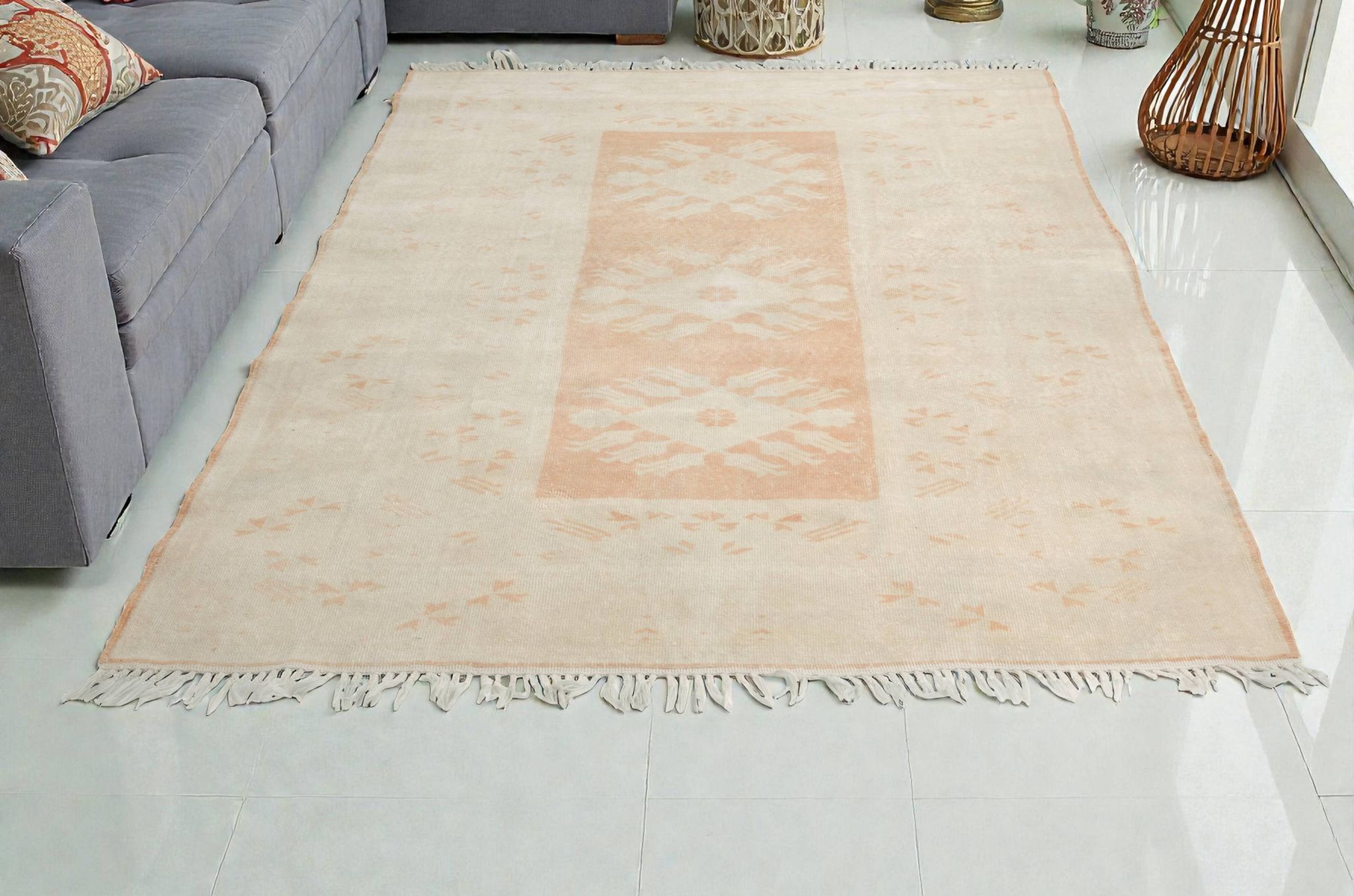 Oushak Anatolian Floral Carpet