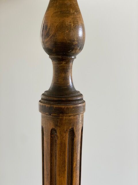 Mango wood floor lamp