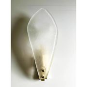 Elegant Contemporary Italian Sanded Leaf Murano Glass Wall Sconce Set