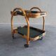 Chariot de service en bambou vintage