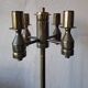 Brutalist mid-century brass floor lamp with 4 lights, 1960s