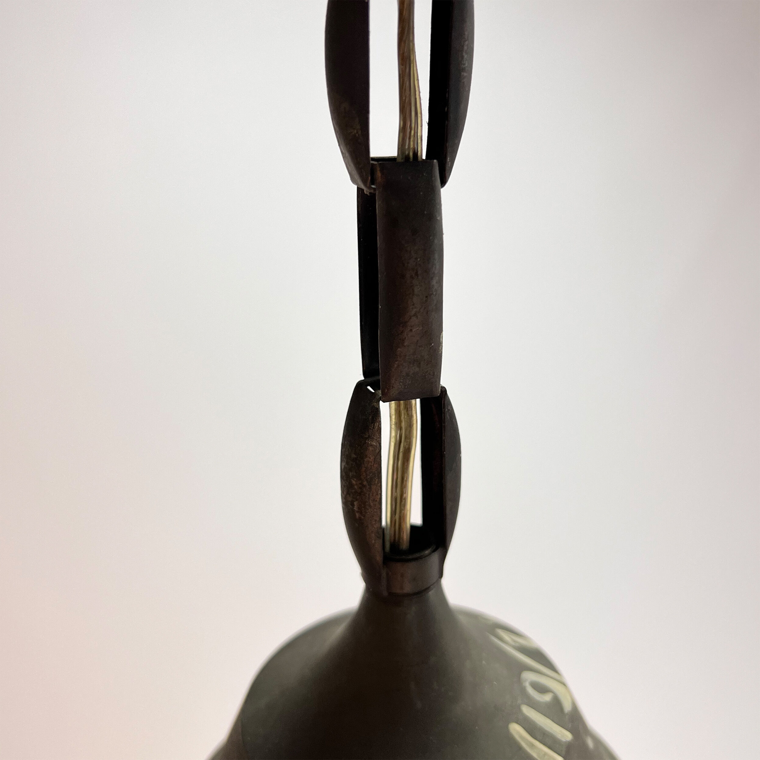 Original Philips Phililite Glass and Copper Pendant, 1930s