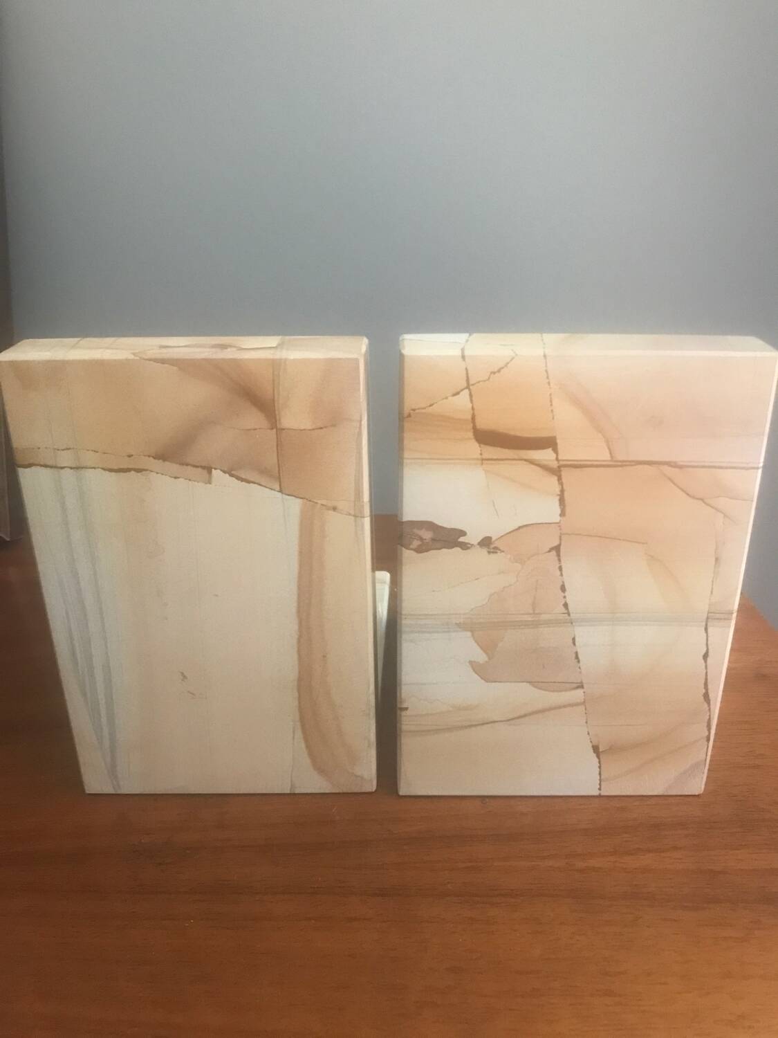 Pair of marble ball bookends