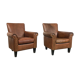 Ensemble de deux fauteuils en cuir vintage