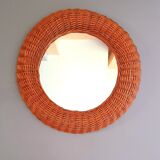 Rattan mirror 60s 47cm