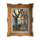 Hst painting "lake orta" cusio italy pino pessina da castanedo (1911 / 1991)