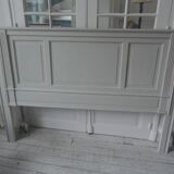 Headboard from the 1930s for a 160 bed in pearl gray patinated solid oak
